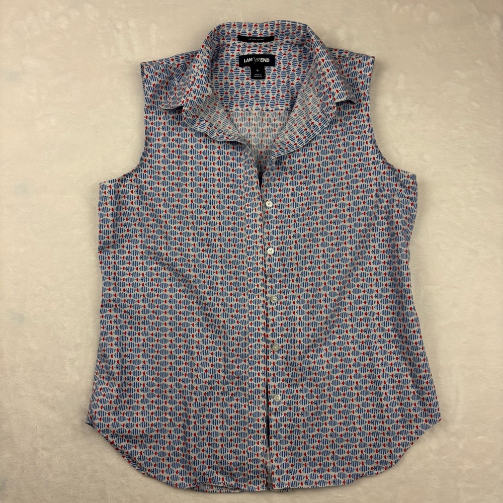 Blue Sleeveless Women's Top